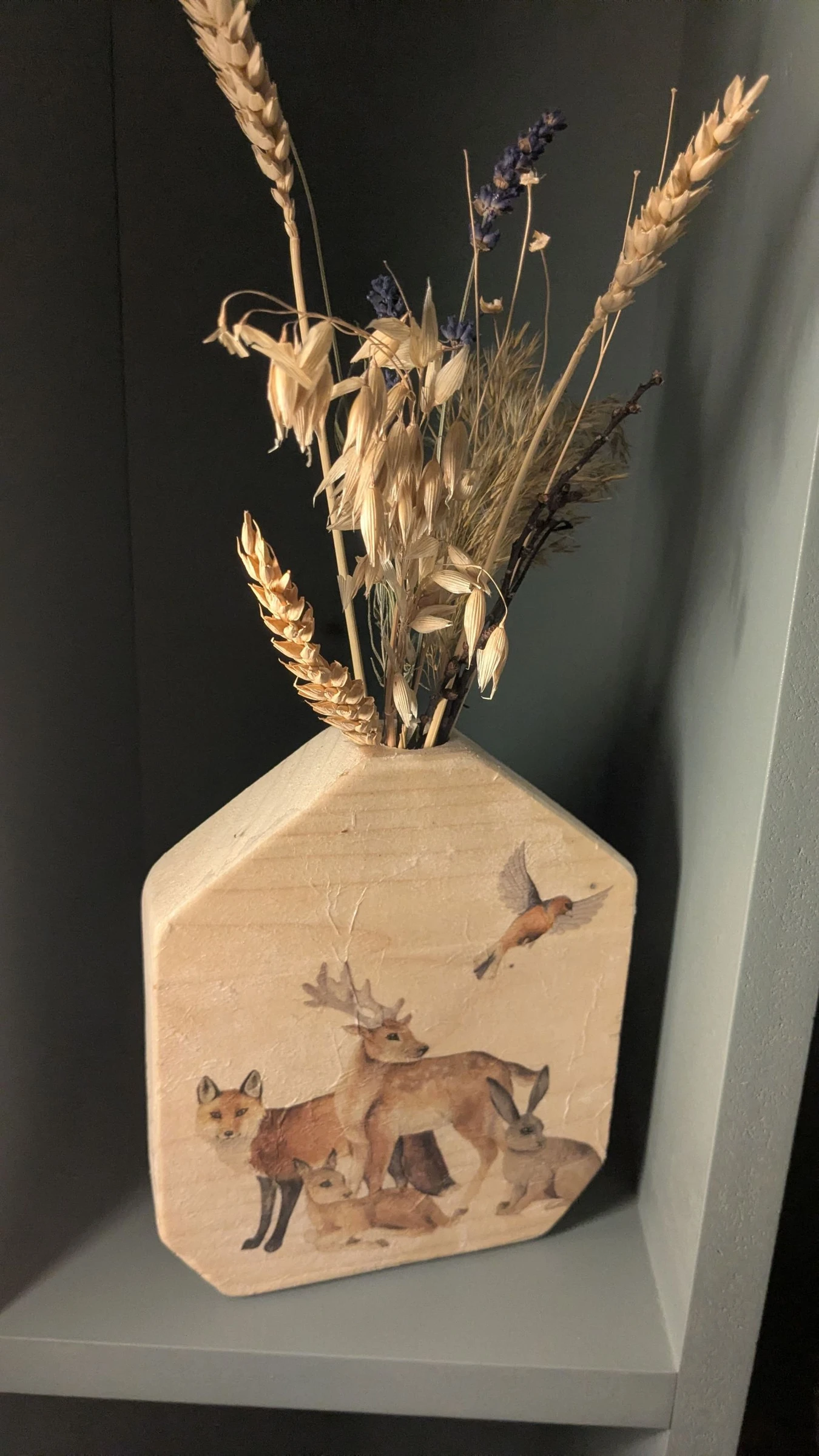 Mooi houten vaasje 